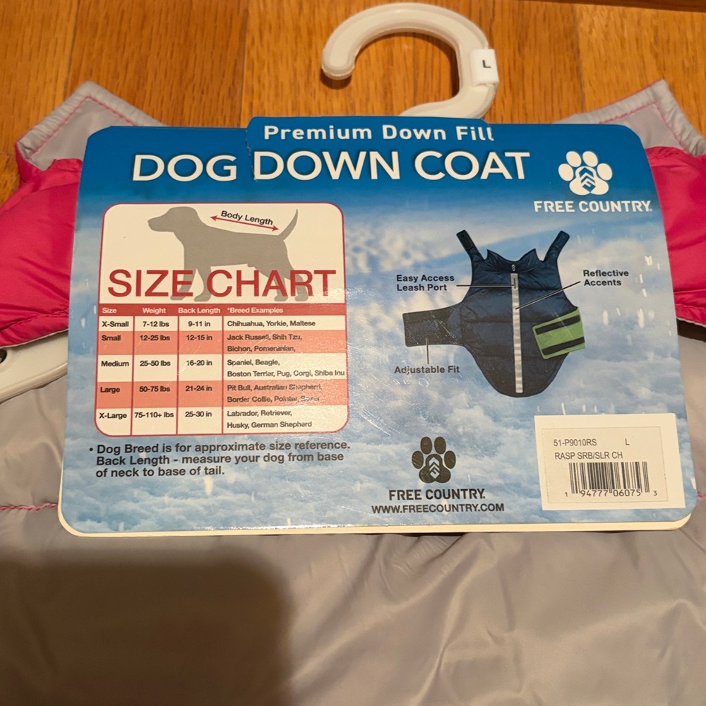 Cozy Raspberry Pink Winter Dog Jacket Size Large - Picture 2 of 4